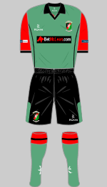 glentoran fc 2013-14 home kit