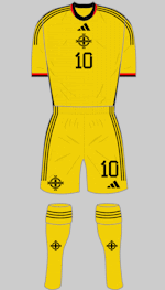 northern ireland 2nd kit yellow